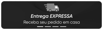 Quadrado preto com simbolo de caminhão e frase 'Entrega expressa'